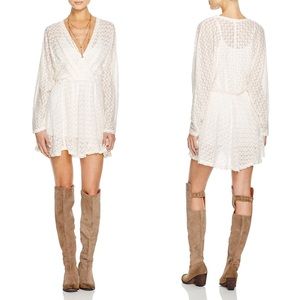 Free People White Snug Bug Wrap Dress Size Small